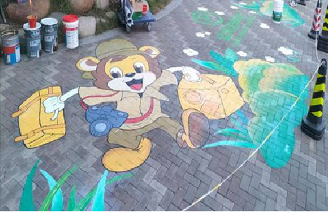 周至夏季画地面彩绘会遇到的问题