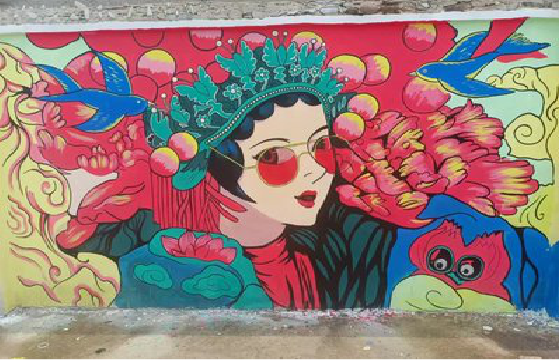 周至墙体彩绘-网红墙