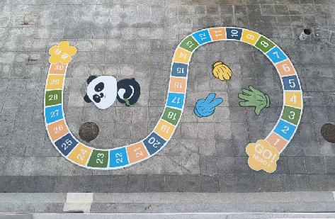 周至地面游戏彩绘