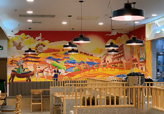 周至商业空间彩绘介绍。