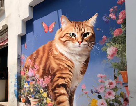 周至自己绘制有个性的手绘墙